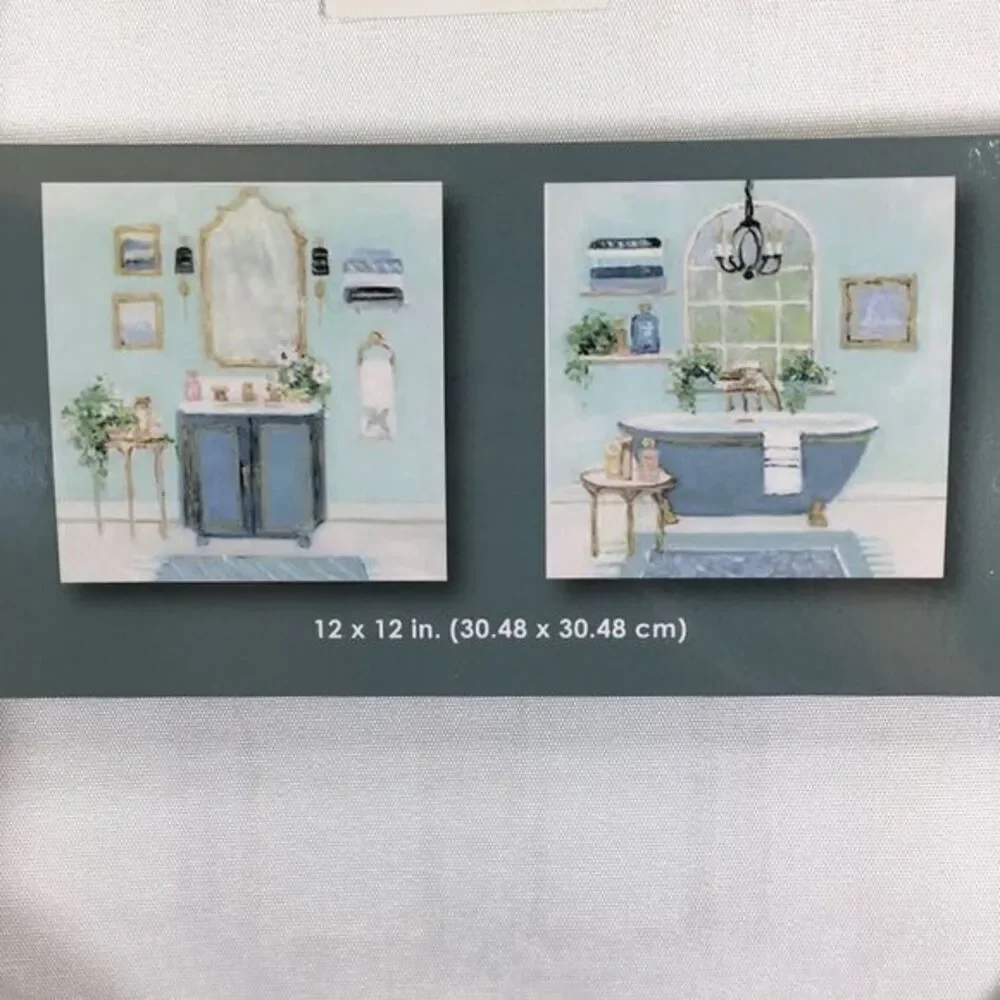 Two piece bathroom canvas set‎ NWT